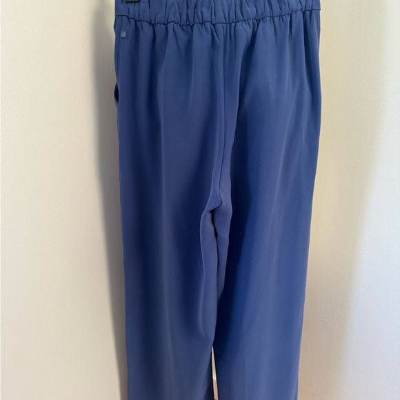 Lululemon 6 Noir Pant Woven Gatsby Blue Women's Pockets Tie Front Travel - Picture 3 of 5